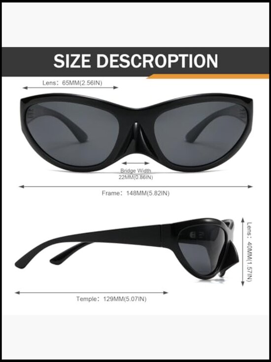 Wrap Around Sports Sunglasses Polarized TR90 Frame Driving Cycling Running main image 4